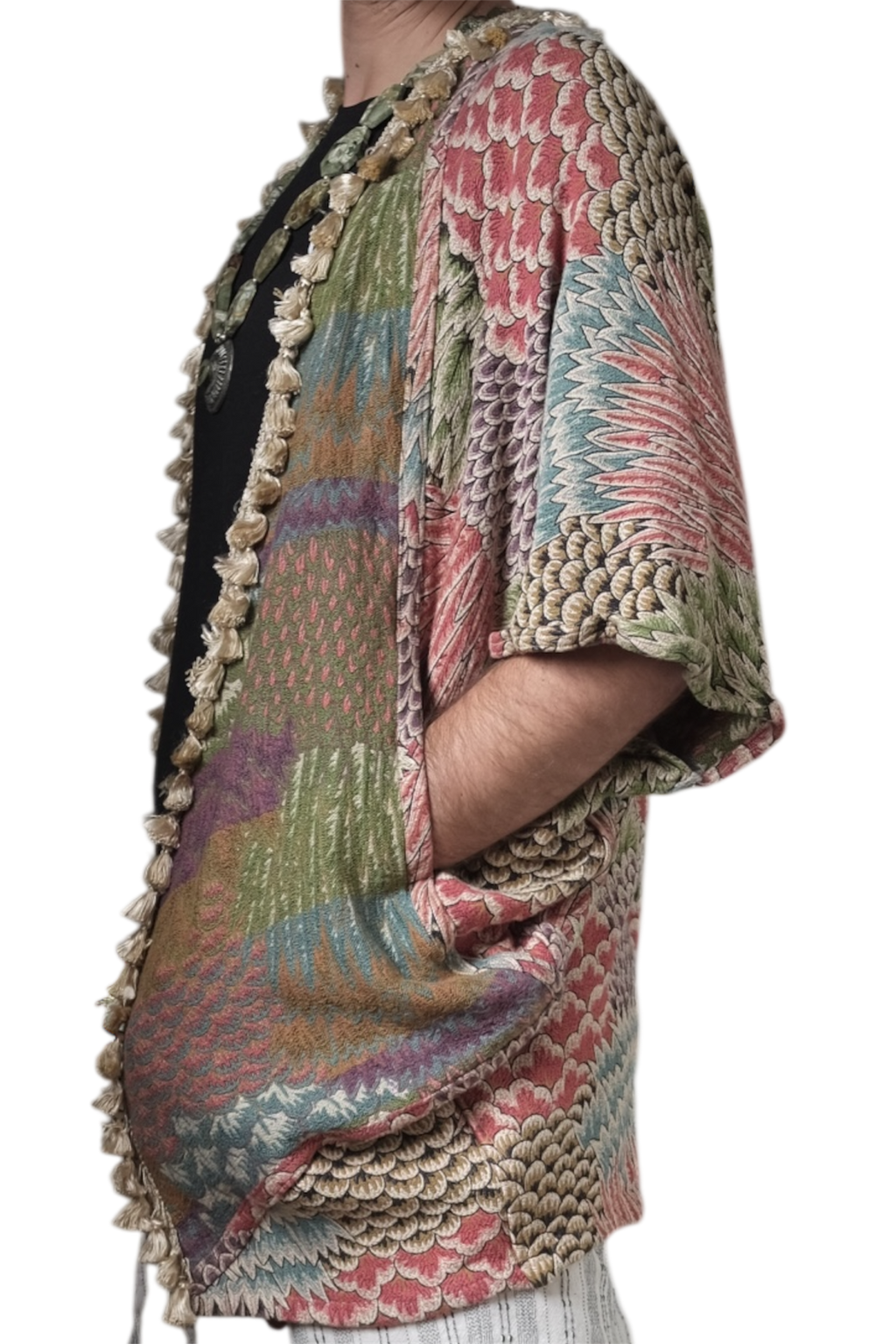 Woven Tasseled Short Aba