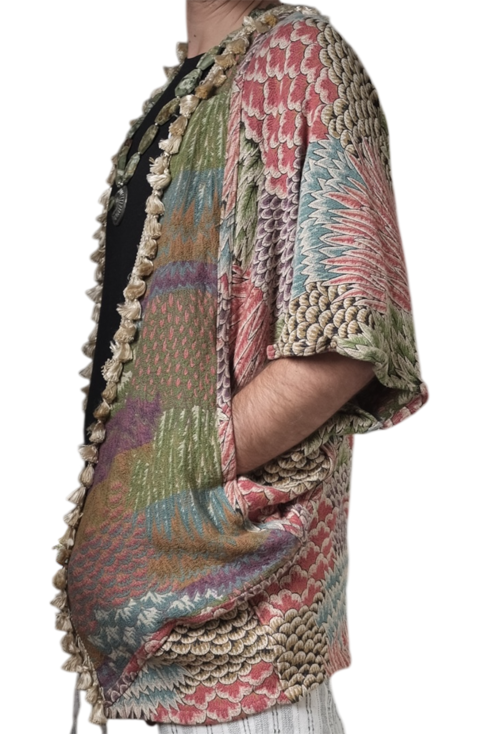 Woven Tasseled Short Aba