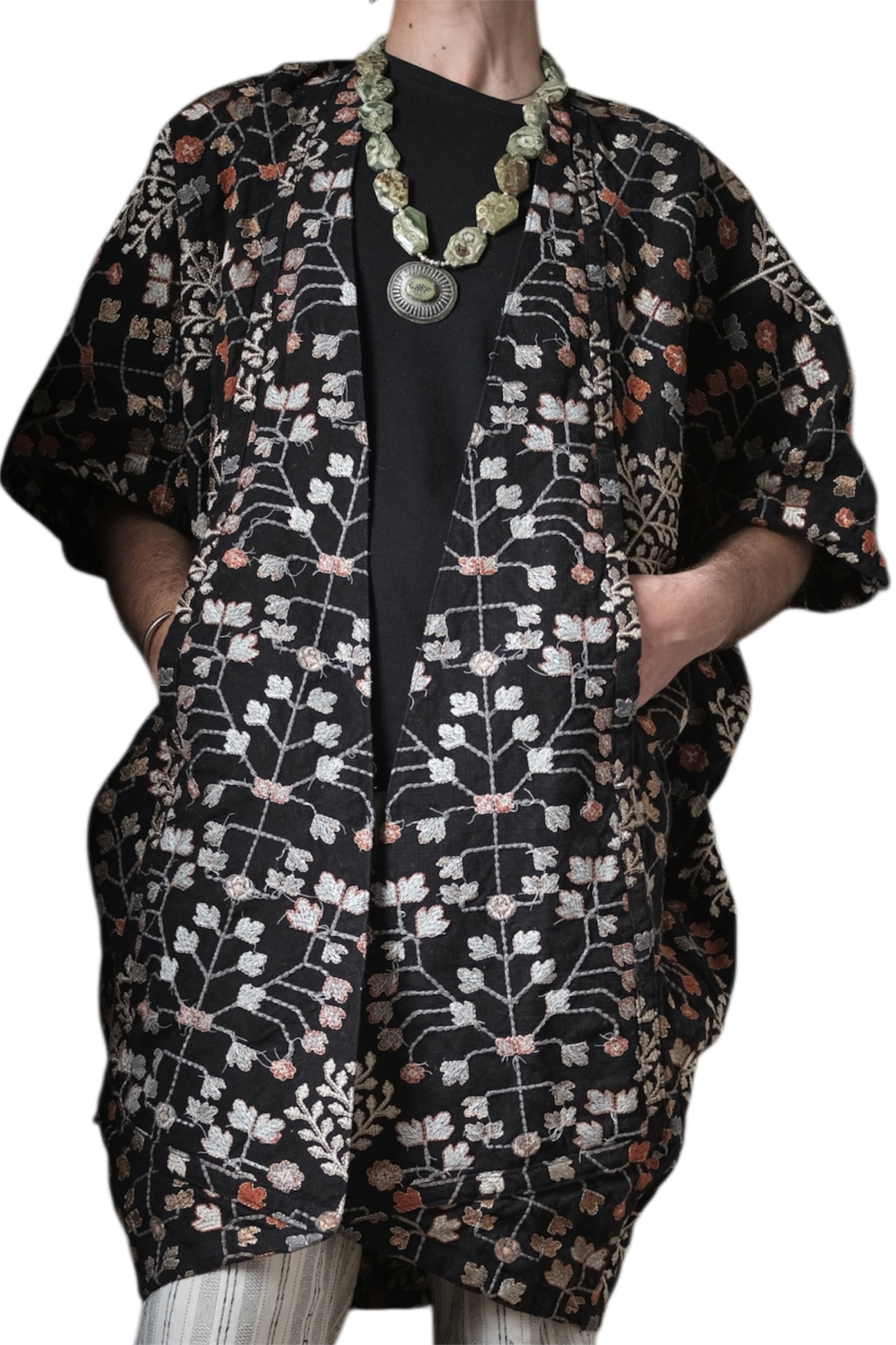 Embroidered Linen Aba