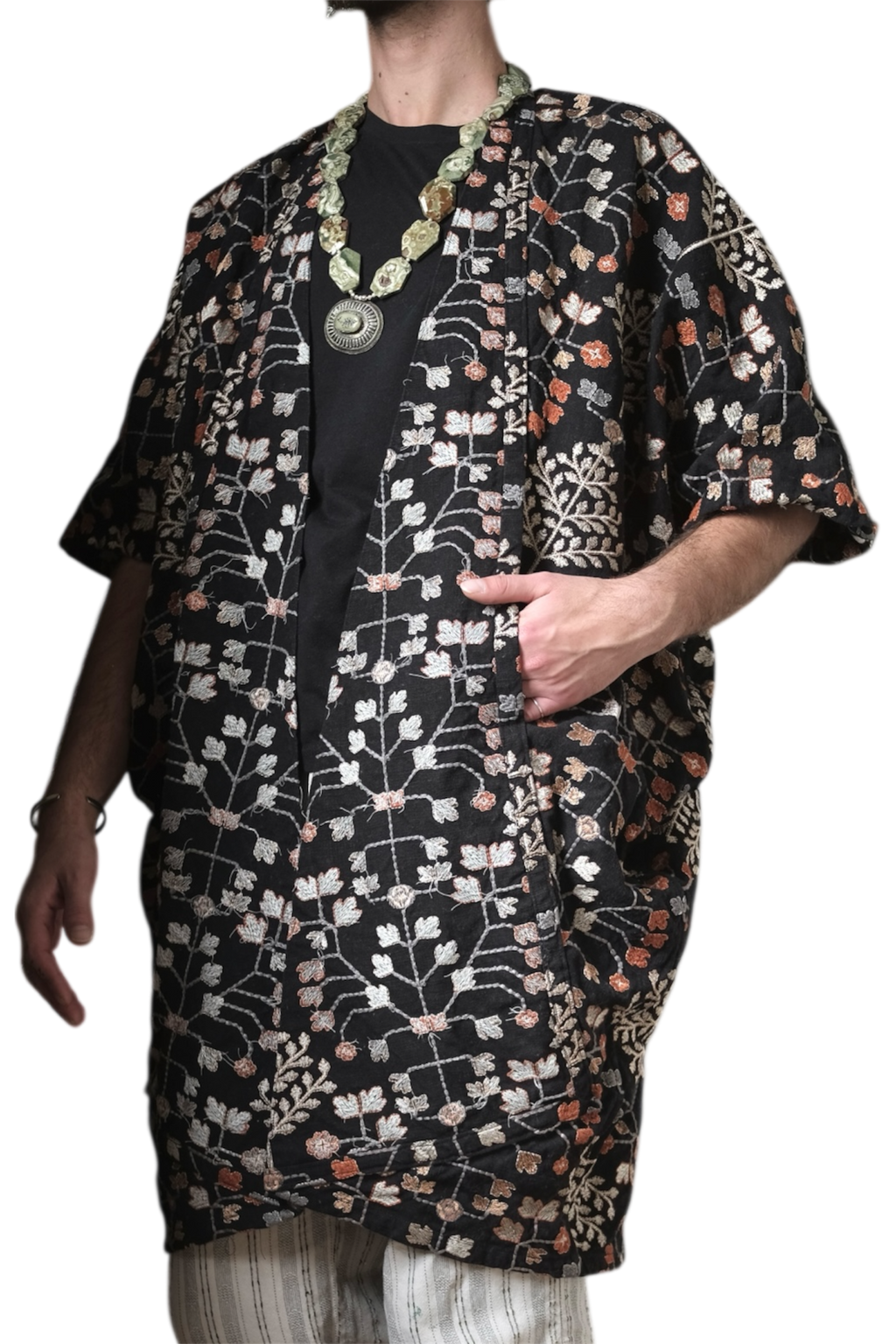 Embroidered Linen Aba