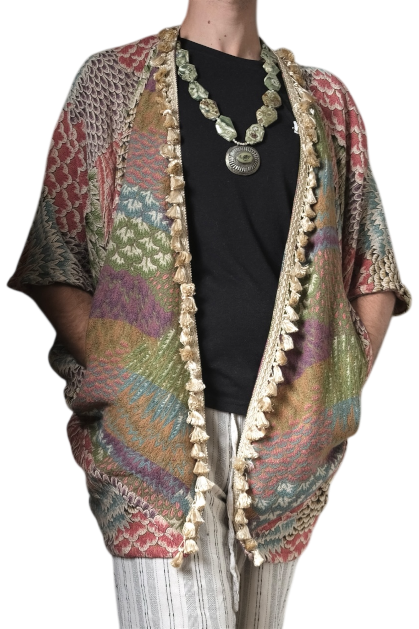 Woven Tasseled Short Aba