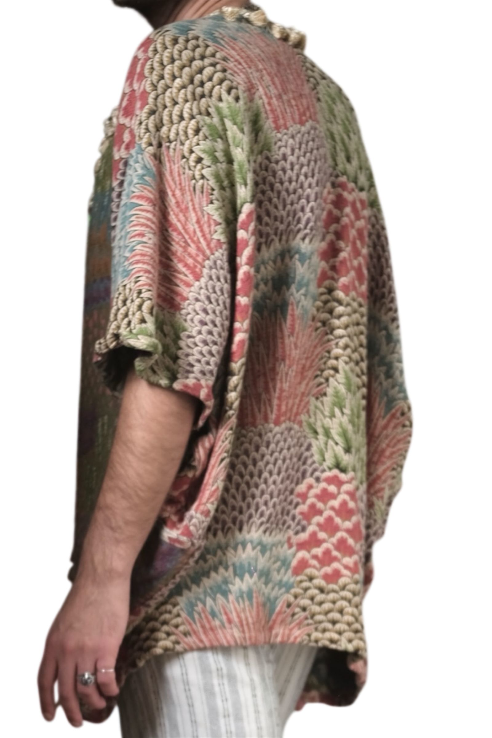 Woven Tasseled Short Aba